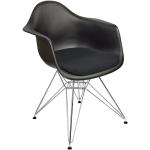 Schwarze Vitra Eames Designer Stühle aus Kunststoff Breite 50-100cm, Höhe 50-100cm, Tiefe 50-100cm 