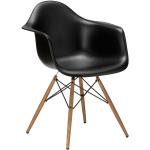 Schwarze Vitra Eames Designer Stühle aus Eiche Breite 50-100cm, Höhe 50-100cm, Tiefe 50-100cm 