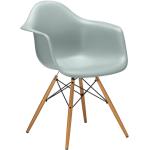 Hellgraue Vitra Eames Designer Stühle aus Holz Breite 50-100cm, Höhe 50-100cm, Tiefe 50-100cm 