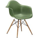 Grüne Vitra Eames Designer Stühle aus Eiche Breite 50-100cm, Höhe 50-100cm, Tiefe 50-100cm 