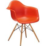 Rote Vitra Eames Designer Stühle aus Holz Breite 50-100cm, Höhe 50-100cm, Tiefe 50-100cm 