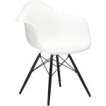 Weiße Vitra Eames Designer Stühle aus Holz Breite 50-100cm, Höhe 50-100cm, Tiefe 50-100cm 