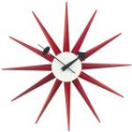 Rote Vitra Sunburst Clock Wanduhren 