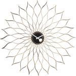 Beige Vitra Sunflower Clock Wanduhren aus Holz 