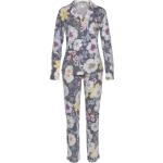 Marineblaue Blumenmuster Damenschlafanzüge & Damenpyjamas aus Jersey Größe M 2-teilig 