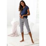 Capri-Pyjama VIVANCE DREAMS bunt (dunkelblau, hellrosa, gemustert) Damen Homewear-Sets Pyjamas