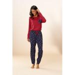 Rote Vivance Dreams Nachhaltige Pyjamas lang aus Jersey für Damen Größe XS 