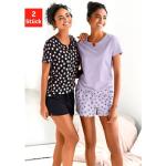 Shorty VIVANCE DREAMS lila (schwarz, flieder) Damen Homewear-Sets Pyjamas