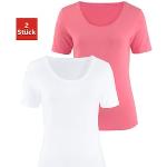 Aprikose Kurzärmelige Vivance Nachhaltige T-Shirts aus Jersey für Damen Größe XS 2-teilig 
