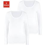 Weiße Langärmelige Vivance Nachhaltige Jerseyshirts aus Jersey für Damen Größe XS 