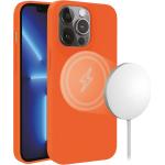 Orange Vivanco iPhone 13 Pro Hüllen aus Silikon für kabelloses Laden 