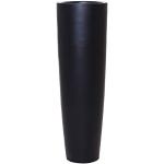 Schwarze 37 cm VIVANNO Runde Pflanzkübel & Blumentöpfe 30 cm Matte aus Glasfaser frostfest 