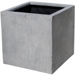 Vivanno Pflanzkübel Fiberglas Block Frostsicher - 50x50x50 cm - Beton-Design Grau - Blumenkübel Quadratisch für Draußen und Drinnen