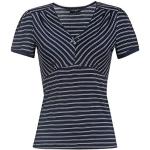 Blaue Maritime Vive Maria V-Ausschnitt T-Shirts enganliegend für Damen Größe S 
