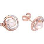 Silberne Viventy Perlenohrstecker poliert aus Silber mit Echte Perle für Damen 