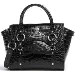 Reduzierte Schwarze Vivienne Westwood Lederhandtaschen aus Kalbsleder für Damen 