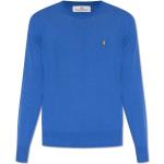 Blaue Vivienne Westwood Rundhals-Ausschnitt Kaschmir-Pullover aus Wolle für Herren Größe L 