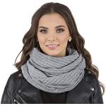 Reduzierte Hellgraue Schlauchschals & Loop-Schals für Damen Einheitsgröße für den für den Winter 