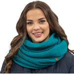 Reduzierte Türkise Schlauchschals & Loop-Schals für Damen Einheitsgröße für den für den Winter 