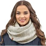 Reduzierte Hellbeige Schlauchschals & Loop-Schals für Damen Einheitsgröße für den für den Winter 