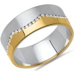 Silberne Vivo Schmuck Bicolor Ringe aus Silber mit Zirkonia für Damen 
