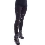 Schwarze Punk Vixxsin Damenleggings mit Nieten mit Reißverschluss Größe L 