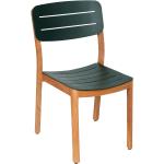 Braune Moderne Teakholz-Gartenstühle lackiert aus Massivholz stapelbar Breite 50-100cm, Höhe 50-100cm, Tiefe 0-50cm 