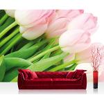 Rosa Blumenmuster Liwwing Tulpen-Fototapeten mit Tulpenmotiv 