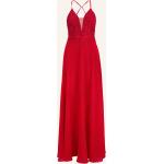 Rote Vera Mont VM Abendkleider rückenfrei mit Pailletten mit Reißverschluss aus Chiffon für Damen Größe XS für den für den Winter 