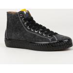 Schwarze Skater Vegane High Top Sneaker & Sneaker Boots aus Canvas leicht für Herren Größe 42,5 
