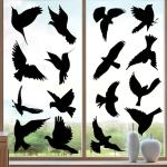  Eozighi 24 Stück Vogel Aufkleber Fenster Transparent