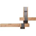 Anthrazitfarbene Minimalistische Voglauer Holz-Wohnwände Furnierte aus Massivholz Breite 0-50cm, Höhe 350-400cm, Tiefe 0-50cm 