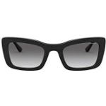 Schwarze Vogue Rechteckige Rechteckige Sonnenbrillen aus Kunststoff für Damen 