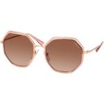 Rosa Vogue Runde Kunststoffsonnenbrillen für Damen 