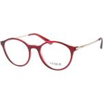 Rote Vogue Runde Kunststoffbrillen für Damen 