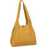 Gelbe Voi Leather Design Lederhandtaschen aus Leder mit Handyfach für Damen 