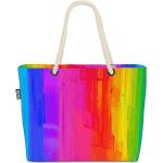 Bunte LGBT Gay Pride Strandtaschen & Badetaschen mit Meer-Motiv aus Kunstfaser 