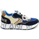 Voile Blanche, Leder- und Stoff-Sneakers für Herren Blue, Herren, Größe: 42 EU