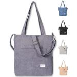Damenschultertaschen & Damenshoulderbags mit Reißverschluss aus Baumwolle mit Innentaschen maxi / XXL 