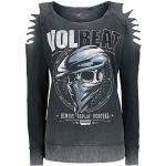 Graue Volbeat Damensweatshirts aus Baumwolle Größe L 
