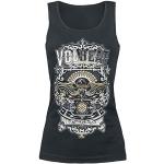 Schwarze Volbeat Trägertops aus Baumwolle für Damen Größe XL für den für den Sommer 