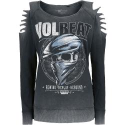 Volbeat Sweatshirt - Bandana Skull - S bis XXL - für Damen - Größe XL - grau - EMP exklusives Merchandise