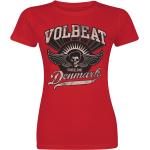 Rote Volbeat Rundhals-Ausschnitt Damenbandshirts Größe XXL für Festivals 
