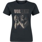 Schwarze Volbeat Rundhals-Ausschnitt Damenbandshirts Größe XXL für Festivals 