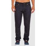 Reduzierte Blaue Volcom Skinny Jeans mit Reißverschluss aus Baumwolle für Herren Größe XXL Weite 26, Länge 30 