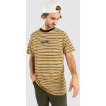 Gelbe Gestreifte Streetwear Volcom T-Shirts aus Baumwolle für Herren Größe L 