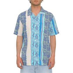 Volcom - Kurzärmeliges Hemd - Bold Moves Crete Blue für Herren - Größe XL - Blau
