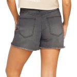 Graue Volcom Jeans-Shorts mit Reißverschluss aus Denim für Damen für den für den Sommer 