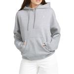 Graue Streetwear Volcom Damensweatshirts mit Kapuze Größe L für den für den Herbst 