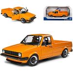 Orange Volkswagen / VW Caddy Spielzeug Pick Ups aus Metall 